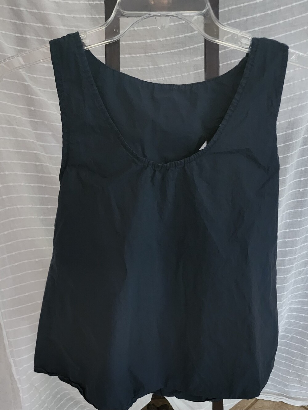 Unk Navy Scoop Neck Made In Italy Cotton Bow Tank Cottagecore